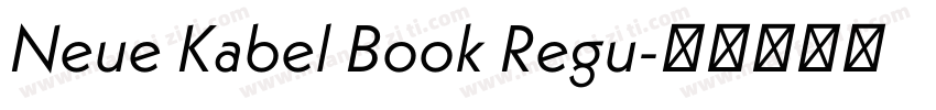Neue Kabel Book Regu字体转换